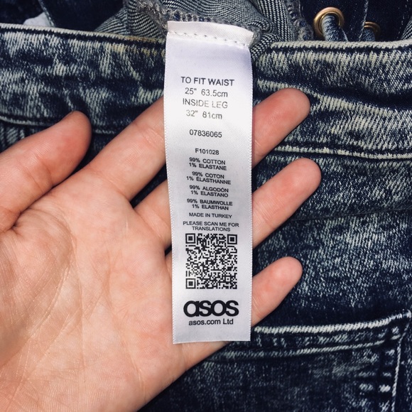 ASOS High Waisted Acid Wash Jeans - Picture 4 of 4